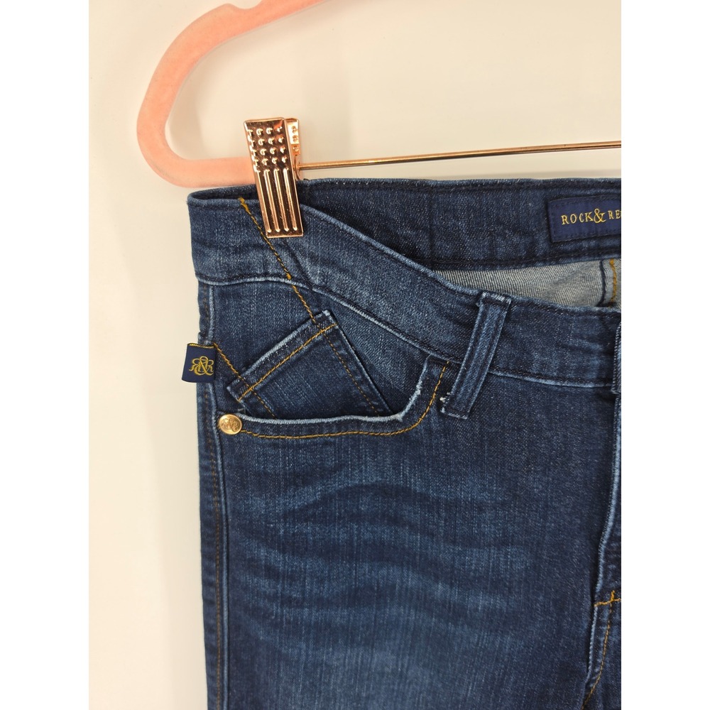 Rock & Republic Kasandra Dark Wash Studded Bootcut Jeans Size 10M R010348 - Picture 5 of 11